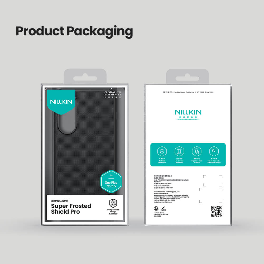 Picture of Nillkin ( 1+Nord 5 5G ) Super Frosted Shield Pro Matte cover case for OnePlus Nord 5, OnePlus Ace 5 Ultra  Soft Edges Hard Shell Shockproof Ultra-thin Cover - Black