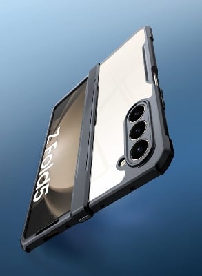 Picture of Xundd ( Galaxy Z Fold5 ) Airbags Folding Cover Case for Samsung Galaxy Z Fold5 Shockproof Black and Transparent Case