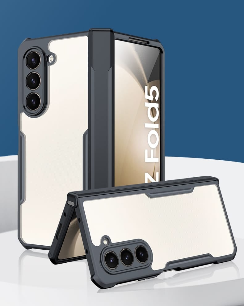 Picture of Xundd ( Galaxy Z Fold5 ) Airbags Folding Cover Case for Samsung Galaxy Z Fold5 Shockproof Black and Transparent Case