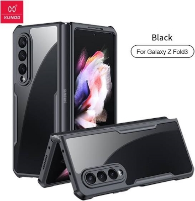 Picture of Xundd ( Galaxy Z Fold3 ) Airbags Folding Cover Case for Samsung Galaxy Z Fold3 Shockproof Black and Transparent Case