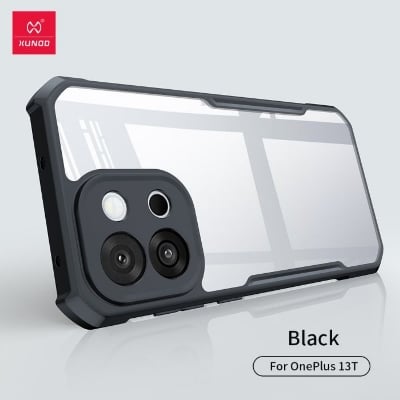 Picture of Xundd (OnePlus 13T / OnePlus 13S) Shockproof Protective Case for OnePlus 13T / OnePlus 13S Smartphone Back Case Cover - Black & Clear
