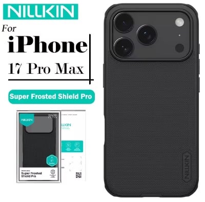 Picture of (iPhone 17 Pro Max) Nillkin Super Frosted Shield Pro Matte cover case for Apple iPhone 17 Pro Max 6.9" (2025) Durable And Comfortable Back Case - Black