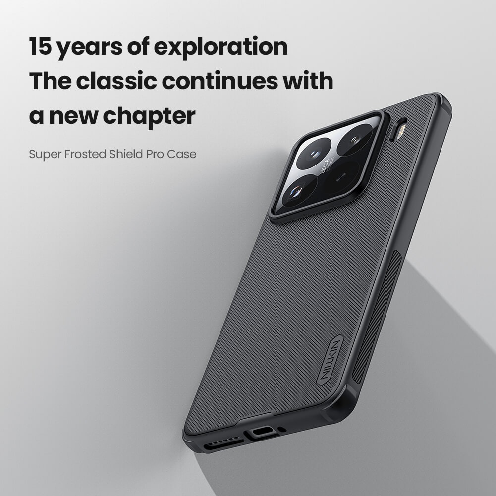 Picture of Nillkin ( Mi 15 / 15 Pro) Super Frosted Shield Pro Matte cover case for Xiaomi 15 / Xiaomi 15 Pro Premium Branded Smart Phone Case - Black