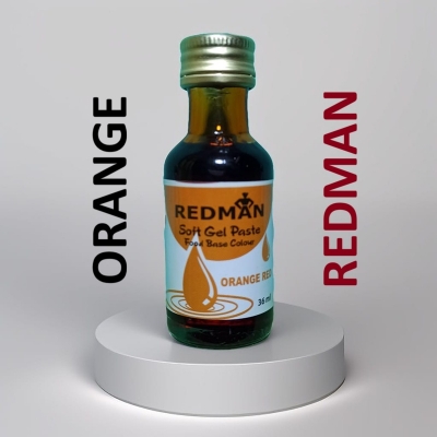 Picture of REDMAN ( ORANGE ) Soft Gel Paste Base Food Colour ORANGE - 36ml