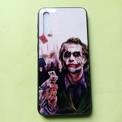 Picture of For Samsung Galaxy A50 (100% Premium Quality) DESIGNED IN HONG KONG Scratchproof Tempered Glass Case Back Cover