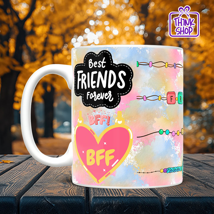 Picture of Best Friends Forever Ceramic Mug, Funky Friends gift,You're The Best and BFF, Gift for Friends