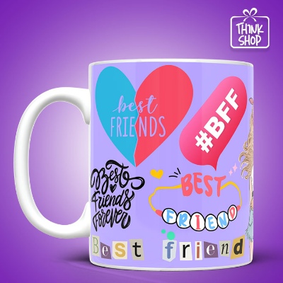 Picture of Best Friends Forever Ceramic Mug, Modern Friends Forever gift,Gift for Friends