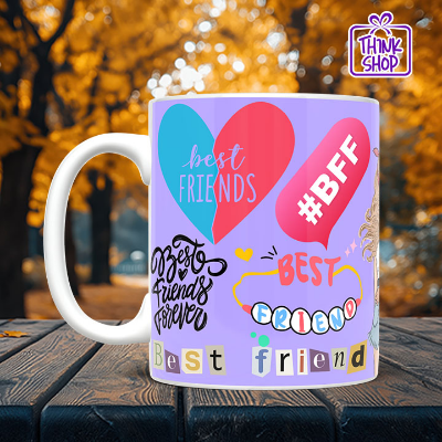 Picture of Best Friends Forever Ceramic Mug, Modern Friends Forever gift,Gift for Friends