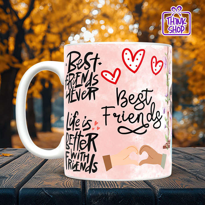 Picture of Best friends Ceramic Mug,Favorite Person gift,Life is Better with Friends,Gift for Friends