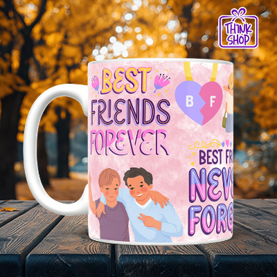 Picture of Best friends Ceramic Mug,Friends Huggingn gift,Best Friend Never Forget,Gift for Friends