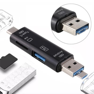 Picture of 5 in 1 OTG Card Reader Support Android, Type-c And USB
