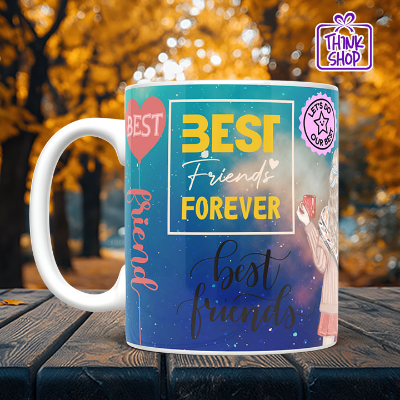 Picture of Two Friends Holding Cramic Mug, Let's Do Our Best Friendship goals Gift, Gift for Friends