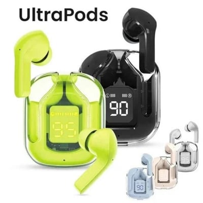 Picture of AR58 TWS Wireless Bluetooth Headphone LED Display Transparent