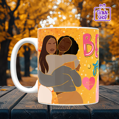 Picture of BESTIES Forever Cramic Mug, Best Friends Love & Heart Hands, Bestie Love gift, Gift for Friends