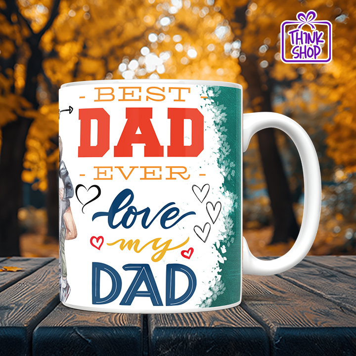 Picture of Super Dad I Love You Dad Mug, Best Dad Gift, Perfect Gift for Dad from Two Kids