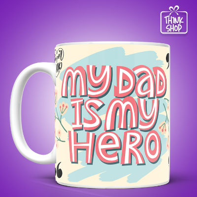 Picture of My Dad Is My Hero Coffee Mug, Father's Day Gift, World's Greatest Dad, Best Dad Gift