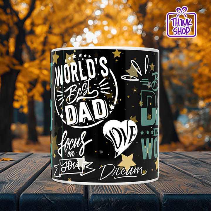 Picture of World's Best Dad Ever Coffee Mug, Unique Father's Day Present, Dad Gift