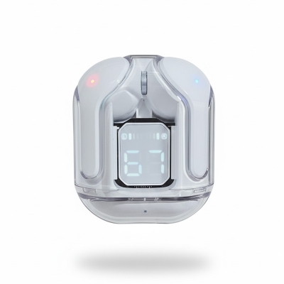 Picture of T2 TWS Wireless Bluetooth Headphones Transparent LED Display