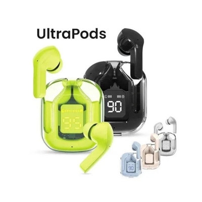 Picture of AR58 TWS Wireless Bluetooth Headphone LED Display Transparent
