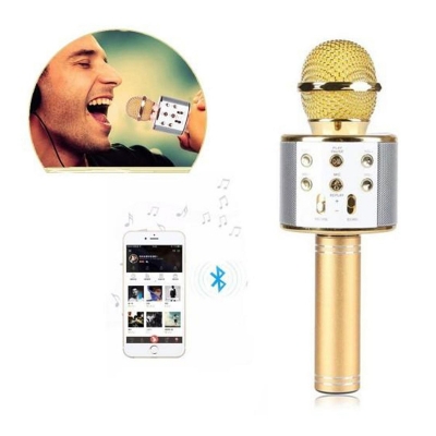 Picture of Bluetooth Microphone WS-858 Karaoke Gold