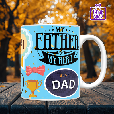 Picture of Super Dad My Father Is My Hero Coffee Mug, Number 1 Super Dad, Best Dad Gift
