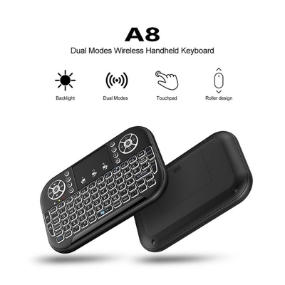Picture of A8 Bluetooth Wireless Keyboard Dual Mode Touchpad Backlit