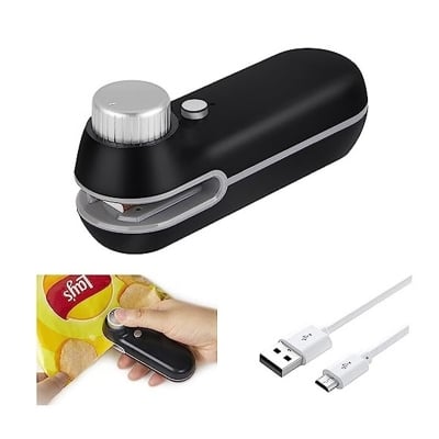Picture of 2 in 1 USB Rechargeable Mini Bag Sealer Sealing with Cutter