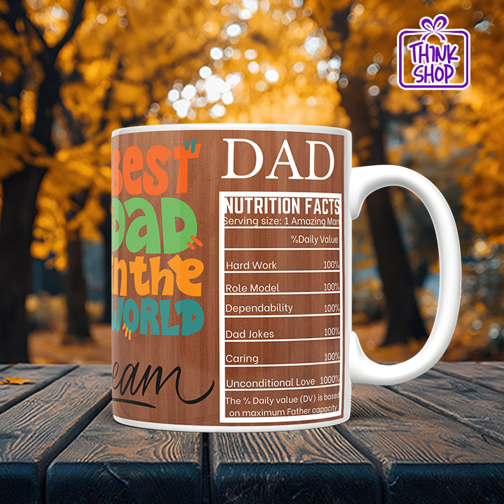 Picture of Funny Dad Nutrition Facts Coffee Mug, Best Dad Ever, Best Gift for My Hero