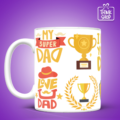 Picture of #1 Best Dad Award Mug, My Father My Hero Novelty Gift for New Dads