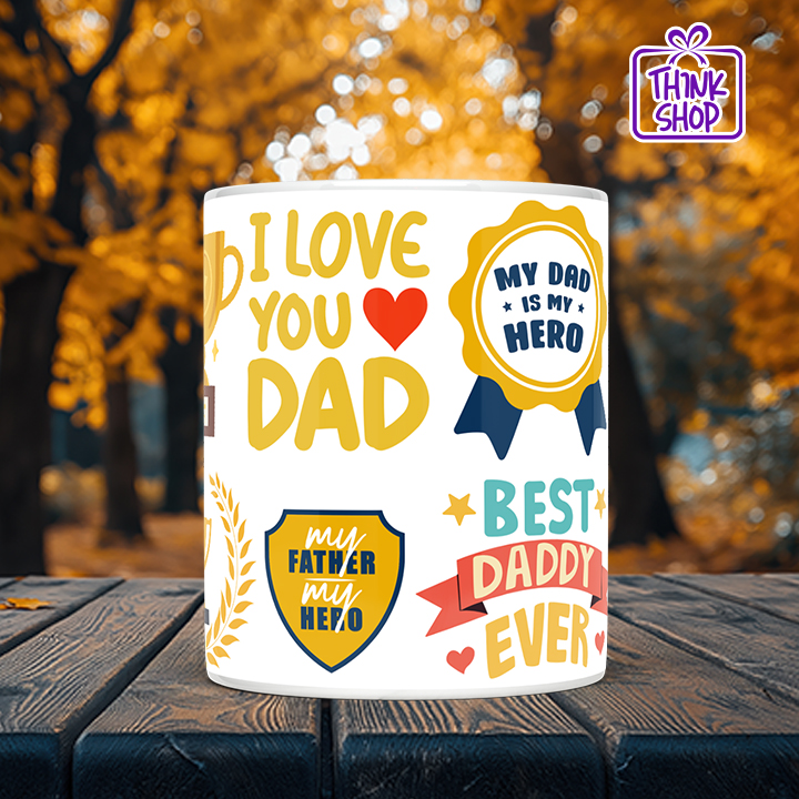 Picture of #1 Best Dad Award Mug, My Father My Hero Novelty Gift for New Dads