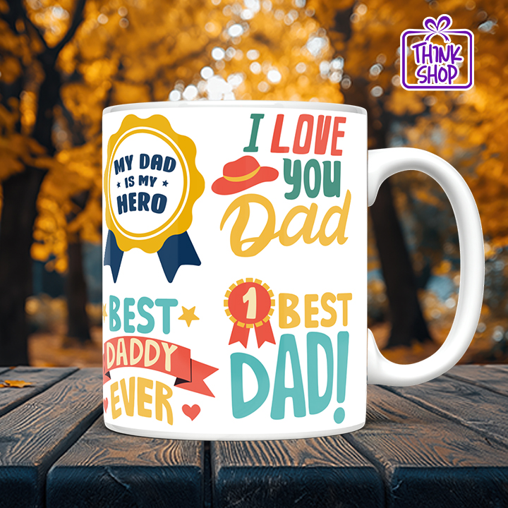 Picture of #1 Best Dad Award Mug, My Father My Hero Novelty Gift for New Dads