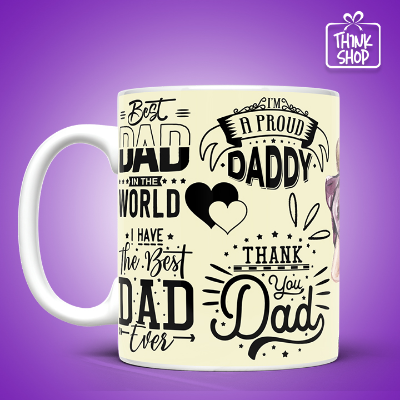 Picture of I Love You Dad Ceramic Mug, Unique Birthday Gift Idea for Dads from Daughter or Son