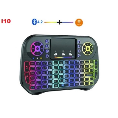 Picture of i10 Wireless Bluetooth Mini Keyboard Backlit 7 Color Dual Mode