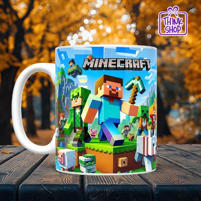 Picture of Minecraft Lovers Gift, Ceramic Mug, Gift for Kids, Minecraft Mug