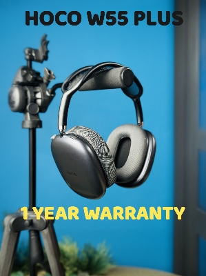 Picture of Hoco W55 Plus ANC Wireless Headphone - Active Noise Cancelling Bluetooth Over-Ear Headset with Mic for Gaming & Music