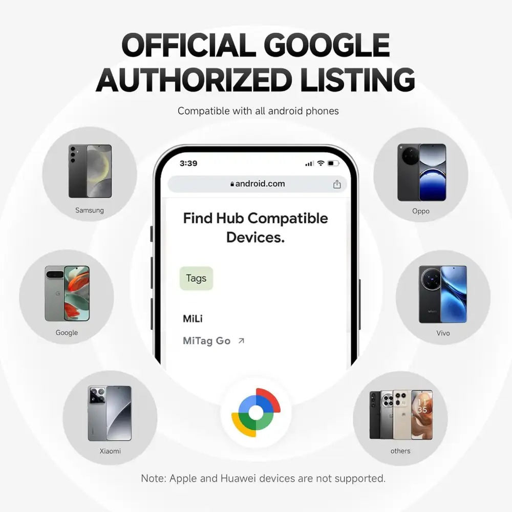 Picture of MiLi MiTag Duo Smart Finder: Official Apple Find My & Google Tracker (iOS/Android)
