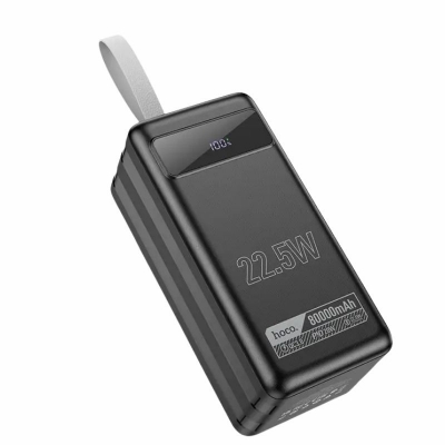 Picture of HOCO DB50 80000mAh Fast Charging Power Bank | 2 Type-C / 4 USB Ports | 22.5W PD/QC | LED Display & Flashlight – Black