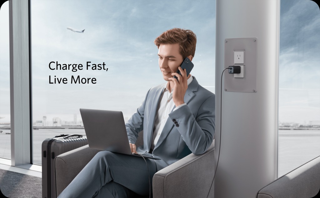 Picture of Anker 735 Nano II 65W GaN Charger: 3-Port USB-C Wall Adapter for MacBook & iPhone