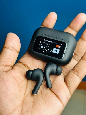 Picture of A9 Pro AirPods (White): Wireless Earbuds with LED Display & Active Noise Cancellation