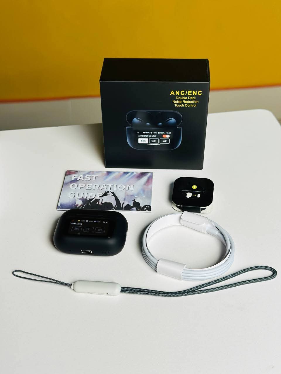 Picture of A9 Pro AirPods (White): Wireless Earbuds with LED Display & Active Noise Cancellation