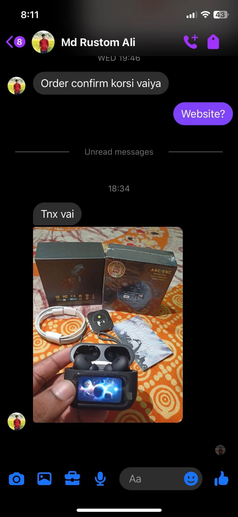 Picture of E9 Pro AirPods Touch with LED Display (ANC & ENC Apps Supported)