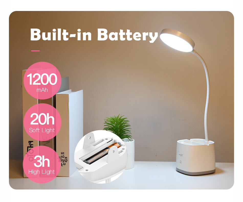 Picture of YAGE YG-T109 LED Table Lamp with Pen Holder – Adjustable Desk Light for Study & Office