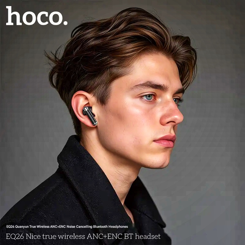 Picture of Hoco EQ26 True Wireless Earbuds – Bluetooth 5.3 with ANC+ENC Noise Cancellation & Touch Control