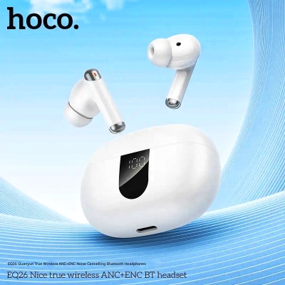 Picture of Hoco EQ26 True Wireless Earbuds – Bluetooth 5.3 with ANC+ENC Noise Cancellation & Touch Control