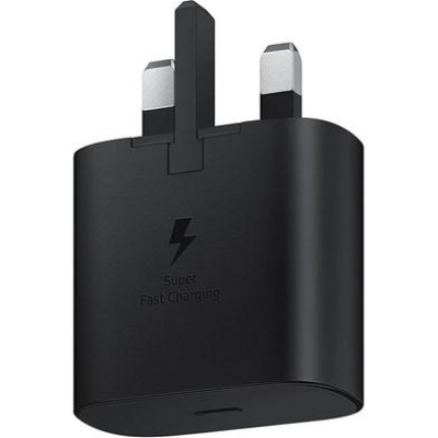 Picture of Samsung TA800 25W USB-C PD Charger UK Plug – Fast Charging Adapter (3-Pin)