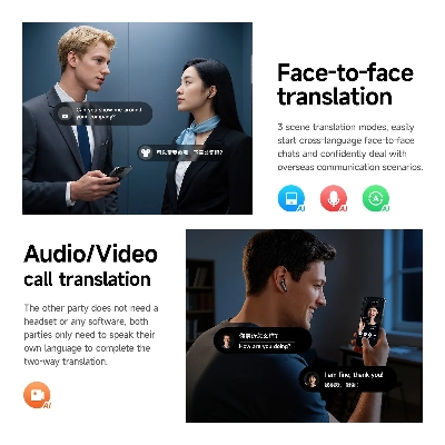 Picture of Hoco EQ27 AI Translation Earbuds – ANC+ENC Noise Cancelling Bluetooth Earphones with Touch Control