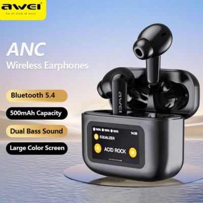 Picture of Awei T56 ANC Wireless Earbuds – LED Touch Display & Noise Cancellation