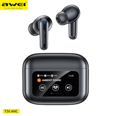 Picture of Awei T56 ANC Wireless Earbuds – LED Touch Display & Noise Cancellation