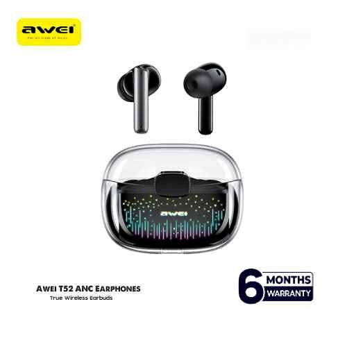 Picture of 🎧 Awei T52 ANC Wireless Bluetooth Earbuds – Dual Noise Cancellation | 34H Battery | Bluetooth 5.3 | IPX4 Water Resistant
