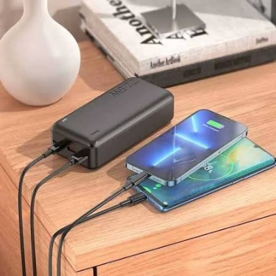 Picture of 🔋 Hoco J156B 30000mAh Power Bank – 22.5W Fast Charge | PD 20W | Built-in USB-C/Lightning/Micro | LED Display